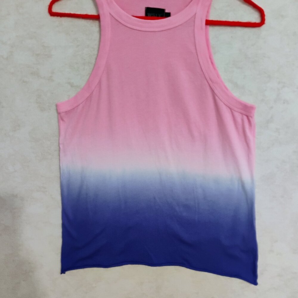 WSLY Rivington Pink Blue Ombré Weekend Tank NWTSize Large